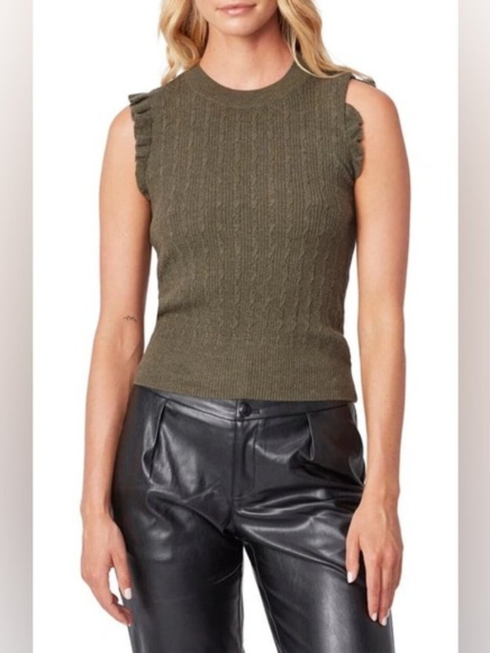 PAIGE Green Sleeveless Sweater‎